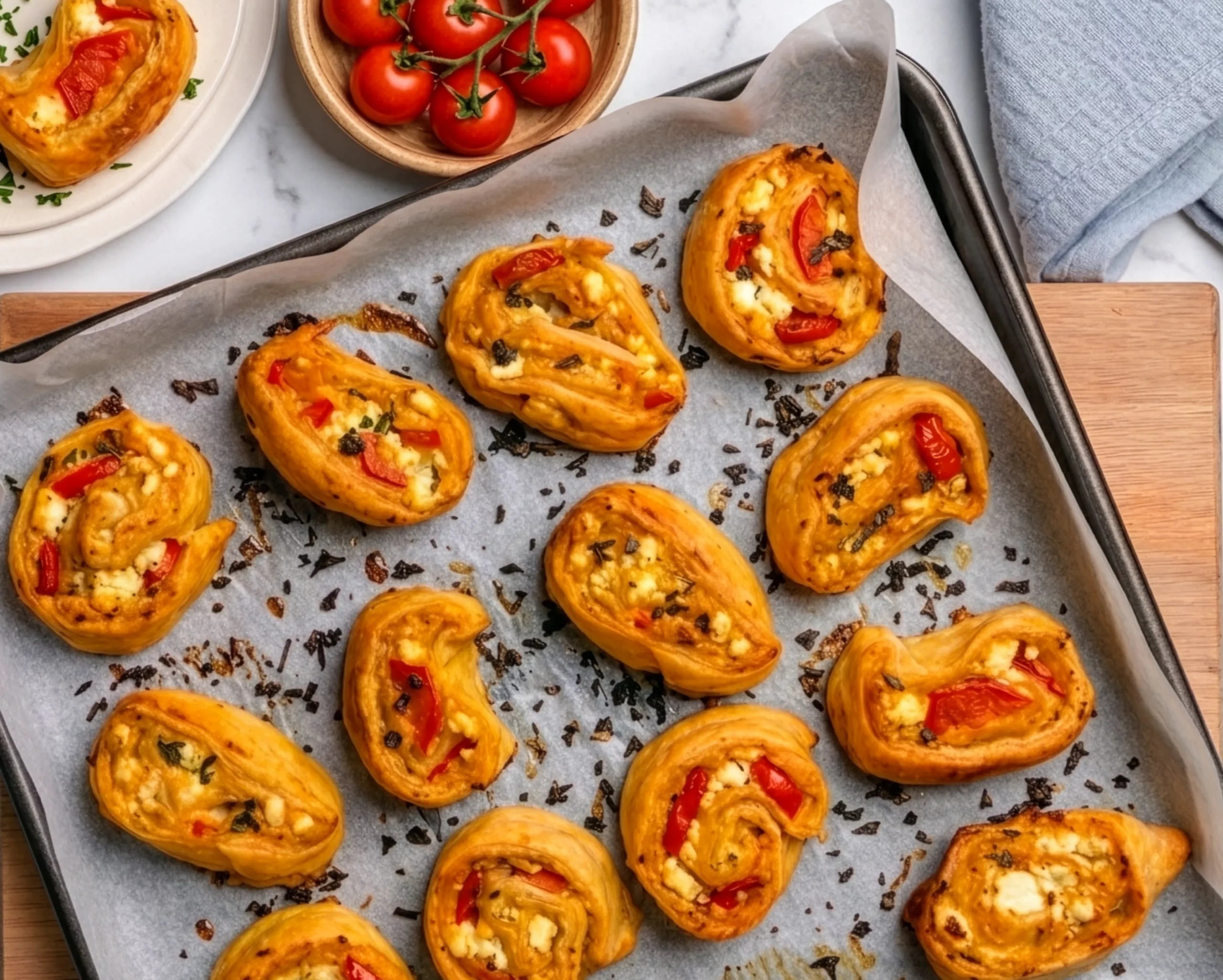 Hummakväll – Frasiga snittar på 15 minuter med soltorkad tomat-hummus & vitost